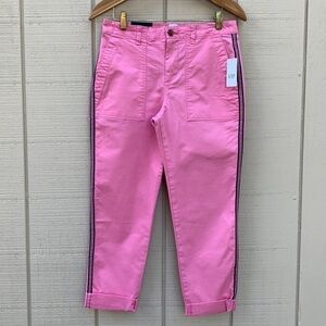 Gap Girlfriend Khaki - French Pink with Navy Side Stripes